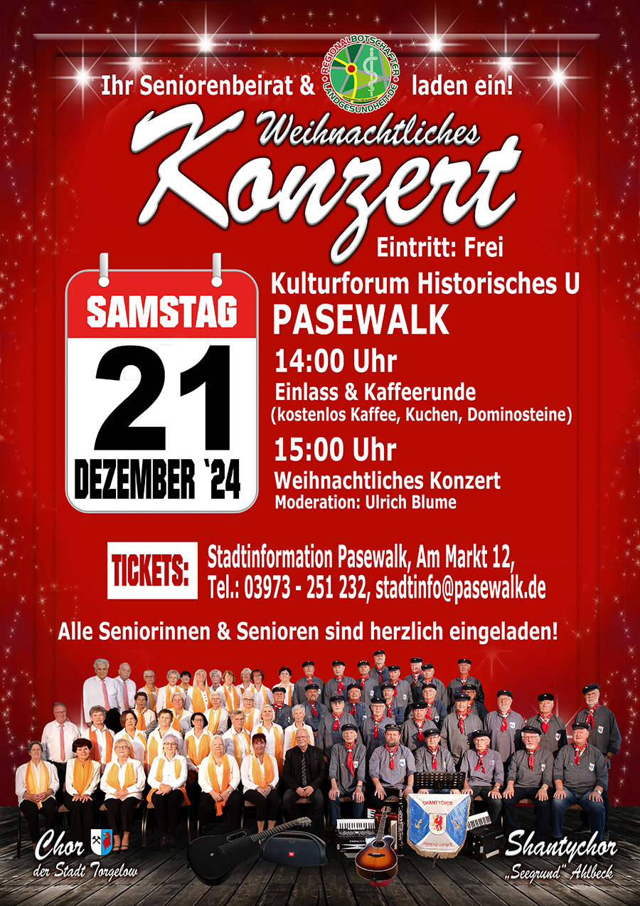 Bild für Weihnachtliches Konzert für alle Seniorinnen und Senioren